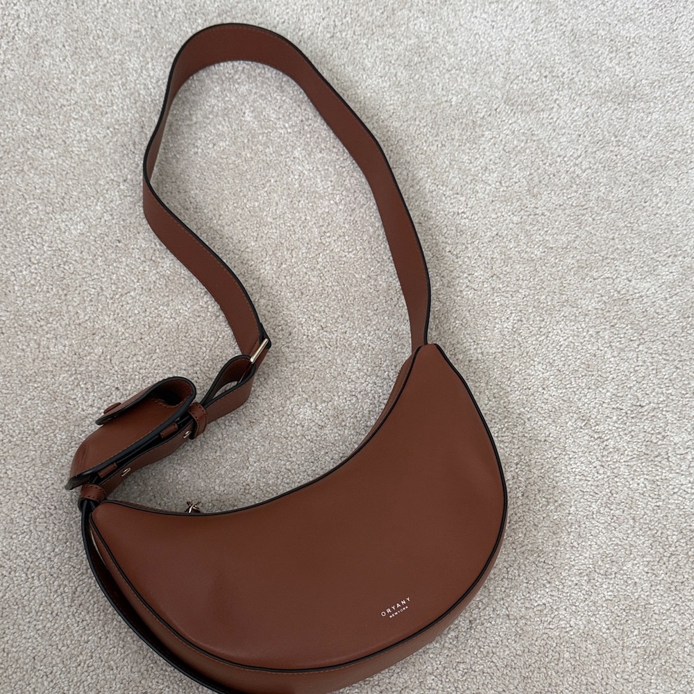 Oryany New York Tan Leather Crossbody Bag